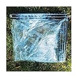 Transparente Abdeckplane, strapazierfähig, wasserdicht, mit Metallösen, für Veranda, Terrasse, Überdachung oder Camping, regendicht oder Sonne, 0,3 mm, PVC, 28 cm, 0,3 mm, PVC, 5 x 10 cm