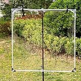 Wasserdicht Plane transparent Mit ösen, 0.35mm PVC Regenschutz Abdeckplane 1.2m 1.6m 1.7m 1.8m 2.2m 2.8m 3.2m Reißfest Windschutz Plane für Pavillons, Carports, Balkon, Gewächshaus(1.6x4.0m)