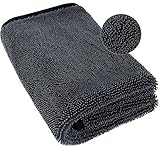 Airlab Mikrofasertücher Auto 90x60 cm, Großes Trockentuch Microfaser Autopflege, Professionelles Mikrofasertuch für Auto, Motorrad und Fenster, Saugstark & Fusselfrei & Lackschonend, 600GSM
