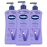 Vaseline Intensive Care Calm Healing Body Lotion for Dry Skin Lotion Made with Ultra-Hydrating Lipids and Lavender Extract to Heal and Restore Dry Skin 20.3 oz, Pack of 3