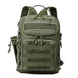 SCHIK Outdoor-Sporttasche, Camping-Tasche, Angelruten-Rucksack, Klettern für Herren, Trekking, Wandern, Angeln, Köderbox, Tackle, Reisehandtaschen, armee-grün, Einheitsgröße