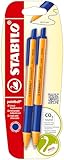 STABILO Druck-Kugelschreiber pointball - 2er Pack - blau