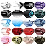 FOX SMILING Dart Flight Set 120 Stück Profi Dartflight Klassisch PET Dart Flyer Zubehör 20 Verschiedene Typen Dartpfeile Flights Dartflys