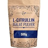 L-Citrullin-Malat Pulver als 500g Citrulin Pulver in einem Perfekten 2:1 Verhältnis mit extra Dosierlöffel