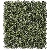 KRUMAD Künstliche Pflanzenwand, Wandpaneel Buchsbaum, Green Wall, Pflanzenwand Balkon, Kunstpflanze Wandpaneele, Geruchlos, 60x40 cm, Dunkelgrün (1, Rechteckig)
