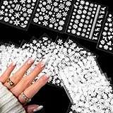Mrltau 30 Blatt Nagelsticker Weihnachten, Sticker Weihnachten, Nagel Stickers, Nagelaufkleber, Nail Stickers, Nagel Aufkleber, Nail Art, Nagelsticker Kinder, Nagelsticker Winter