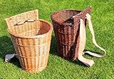 Rückentragekorb aus Weide – Handgeflochten & ergonomisch – Natur oder lackiert – 60x44x37 cm – Jutegurte – Holzkorb, Pilzkorb, Deko, Mittelalter, Garten WIKLER