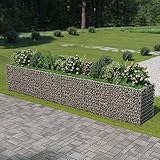 Willood Gabionen Hochbeet Verzinkter Stahl 540×90×100 cm