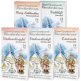 5 Päckchen Knox Räucherkerzen - Waldduft, Honig-Lebkuchen, Weihnachtsapfel, Weihnachtsduft, Zimtrinde.