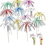 LFBEST Fishing Fun 200 Stück Cocktailspieß Cocktail Picks Cocktail Feuerwerk Sticks, Cocktail Dekoration für Cocktail Party Dekoration, Bunte Fruchtzahnstocher, Palmen, Partys, Weihnachtsdekoration