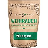 Boswellia Serrata Weihrauch – 200 Boswellia Weihrauch Kapseln – Weihrauch Extrakt 85% Boswellia Säuren – vegane Weihrauchkapseln hochdosiert