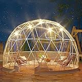 Outdoor-Blasenzelt, Kuppelhaus für 5 7 Personen mit PVC-Abdeckung, Tür und Fenstern, 3,6 m, Camping-Iglu-Zelt für Outdoor-Essen, Hinterhof, Camping und Sternenbeobachtung