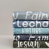 Babydecke mit Namen, personalisierbar, für Baby/Kinder/Jugendliche/Erwachsene, Geschenkdecke, Babydecke mit Wunschnamen für Neugeborene, Geburtstagsgeschenk (80 x 120 m)