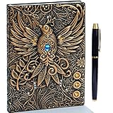 3D Phoenix Vintage 2019 Tagebuch+ Stift,A5 Notizbuch Liniert,Personal Organizer Planer Journal Notebook,GeburtstagGeschenk für Männer Frauen Erwachsene Kinder