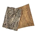 MplehDa Korkrinde Rückwand für Terrarium, 2 Stück Natürliche Reptilien-Klettermatte, 30x20cm Cork Bark Backdrop Reptile Climbing Mat für Spinne, Gecko, Eidechse, Chamäleon