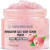 Himalaya Salz Körper peeling, Peeling Körpersalz Peeling zum Peelen und Befeuchten der Haut – tolle Geschenke für Frauen und Männer (Pfirsich)
