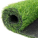 TAPISO Canyoo Rasenteppich Kunstrasen Grün - Höhe:20 mm Meterware für Garten Balkone Terrassen Wintergärten 100 x 100 cm