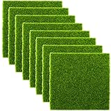 8 STK Künstliche Moos Deko Rasen Gras Miniatur Moos Gras 15x15 cm Garten Kunstrasen Verzierung Moos DIY Dekorationen Mikro Landschaft Miniatur Haus Deko Künstliche Rasen
