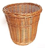 Tigana Papierkorb Abfallkorb Mülleimer Übertopf aus Weide Natur Rund Ø 34 x 35 cm Hoch 7010843
