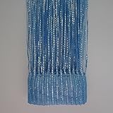 Namzi 1 Packung 99 x 200 cm Vorhänge für Türen, Raumteiler, Vorhänge, Hippie-Raumdekoration, hängende Perlenvorhänge für Schlafzimmer, Schranktür, Blau