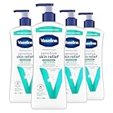Vaseline Intensive Care Body Lotion Sensitive Skin Relief, 4 kt für trockene Haut, mit kolloidaler Haarmaske und Ultra-Hydrating Lipids, 51 ml