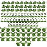 ZWMBYN 100 Stück Pflanzen-Kletterwand-Clips, Hauspflanzen-Ranken-Wand-Clips für Kletterpflanzen, unsichtbare Wandreben, Befestigungsclips, selbstklebende Haken, Pflanzenreben, Traktionsclips