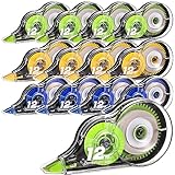 12 Stück Korrekturroller Maus, 5 mm x 12 m Korrekturmaus, Korrekturband Set Mini mit Schutzkappe Schreibwaren für Schüler Lehrer Büro Zuhause