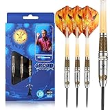 EMYTH Guiyi Dartpfeile mit 90 % Wolframstahlspitze, entworfen von Pro Dart Player Liu Bin, chinesisches Philosophie-Thema (Gold, 26G)