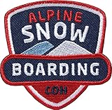 2 x Snowboard Aufnäher gestickt 62 mm/Snow-Boarding Patches zum Aufnähen Aufbügeln auf Jacke Kleidung Rucksack/Ski Wintersport Freestyle Freeride Patch Aufbügler Sticker Flicken Bügelflicken
