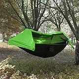 Outdoor-Camping-hängemattenzelt, Regenfeste Und Mückensichere Hängematte, 200 Kg Tragende Hängematte, Leichtes Tragbares Zelt, Doppelte Camping-hängematte (Green)