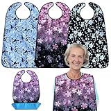 KAOTPO Lätzchen für Erwachsene，3 Stück Wasserdicht Latz für Erwachsene Waschbar Lätzchen Erwachsene