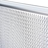 Gluwoer 90 x 200cm Aluminium Fliegenvorhang, Kettenvorhang aus Aluminium, Metall fliegenvorhang terrassentür, insektenvorhang Schädlingsbekämpfung (Silber)