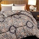 ZHCHAO Kältebeständige Steppdecke, vier Jahreszeiten, warm, dick, Winterdecke, bequem, weich, passgenaue Bettdecke (Silber, 180 x 220 cm (4 kg))