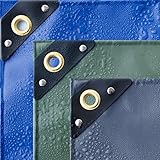 A-TEX® PVC Abdeckplane 650 g/m² LKW Plane mit Ösen | Verschiedene Größen und Farben wählbar | Gartenplane Bauplane Bootsplane Holzplane | wasserdicht | reißfest | uv-stabilisiert (Grün, 1,5 x 10 m)