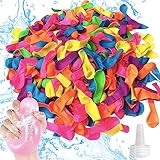 Wasserbomben Pack 100 Luftballons für Kinder Erwachsene, Mini Latex Ballons Biologisch Abbaubare Ballons Einfach Befüllen Wasserbombe Ballon für Jungen Mädchen Sommer Schwimmen Strand Pool Spielzeug