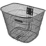GARVALON Fahrradkorb Vorne Metall Stabiler Lenkertaschen Korb mit Hoher Belastbarkeit Verdickter Drahtkorb für Gemüse und Schultaschen Praktisches Frontzubehör für Fahrräder