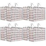 DECO EXPRESS Storage Bag, Jumbo Travel Organizer Tasche mit stabilem Reißverschluss und Griffen, große Garment Bag, vielseitige Klamotten aufbewahrung Tasche, 76 x 59 x 24 cm, 8er-Pack
