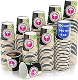 SSP Pappbecher, Einweg Coffee to Go Becher - 200ml, Kaffee to go Becher Pappe, 8oz Trinkbecher für Tee, Einwegbecher, Papierbecher, Kaffeebecher to go, Kaffeetassen, Ø 80 mm (1000)