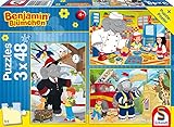 Schmidt Spiele 56209 Benjamin Blümchen, Immer im Einsatz, 3 x 48 Teile Kinderpuzzle