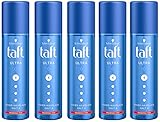 TAFT 5x Schwarzkopf 3 Wetter Fixier-Haarlack Ultra Haltegrad 4,Pump-Spray 200ml (5er Pack)