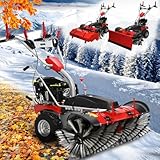 BRAST Kehrmaschine Benzin | Laubsammler Schneeschieber | XXL Premium | 4,8kW(6,5PS) - 5,14kW(7PS) | viele Modelle | 80-100cm Arbeitsbreite | Elektrostart | Schneeketten | 3in1 Gerät