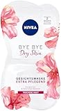 NIVEA Bye Bye Dry Skin Gesichtsmaske, intensive Gesichtspflege Maske für trockene Haut, Hautpflege Maske mit Honigextrakt und natürlichem Mandelöl (2 x 7,5 ml)