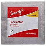 Jeden Tag Servietten Koalagrau, 33x33cm, 30 St.