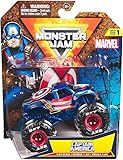 Monster Jam - Original Monster Truck im Marvel Superhelden-Design, monstermäßige Stunt-Action zum Spielen und Sammeln, Maßstab 1:64, ab 3 Jahren (Sortierung mit verschiedenen Designs, Zufallsauswahl)