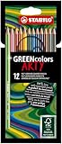 STABILO - Umweltfreundlicher Buntstift - GREENcolors - ARTY - 12er Pack - mit 12 verschiedenen Farben
