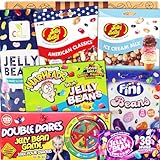 Candy & Bar Jelly Beans Box | Trend Sweets mit beliebten Sorten | Mix of Brands | Jelly Beans Glücksrad - Double Dares | USA Süßigkeiten | Partygeschenk | Sweets zum Valentinstag
