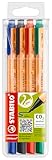 STABILO - Umweltfreundlicher Filzschreiber - GREENpoint - 4er Pack - blau, schwarz, rot, grün