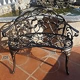 TangXiaoQi Gartenbank, Metall Aluminium Rose, passend für Garten Veranda Park Front Veranda Balkon im Freien (Antik)