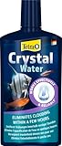 Tetra CrystalWater - Wasserklärer gegen Trübungen für kristallklares Wasser im Aquarium, bindet Schwebepartikel, 500 ml Flasche