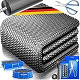 KESSER® Pool Solarfolie 400 µm | Solarplane Rechteckig 549x274cm Poolabdeckung | Solarabdeckplane flexibel zuschneidbar | Poolplane für Wassererwärmung | Solarabdeckung mit Schere, Lochzange & 12 Ösen